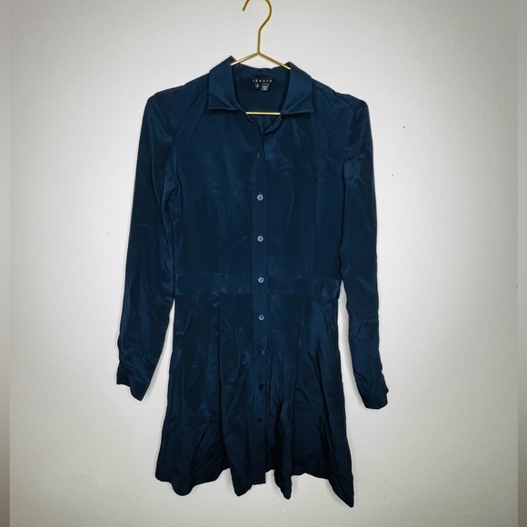 Theory Navy Blue Shirt Dress - Picture 6 of 8